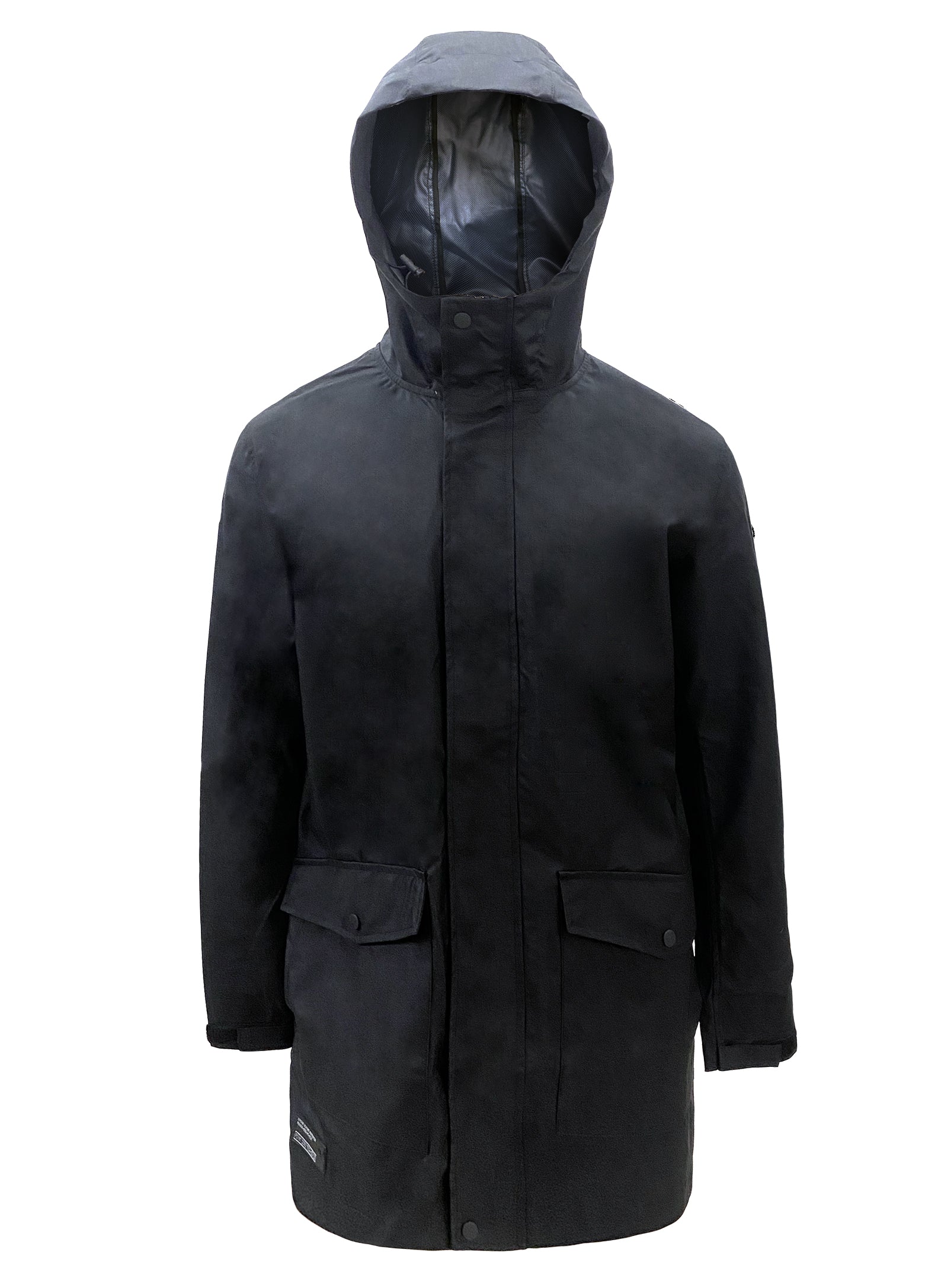 RENEKTON | rainwear technical jacket || RENEKTON | Veste technique longue texturée à capuche