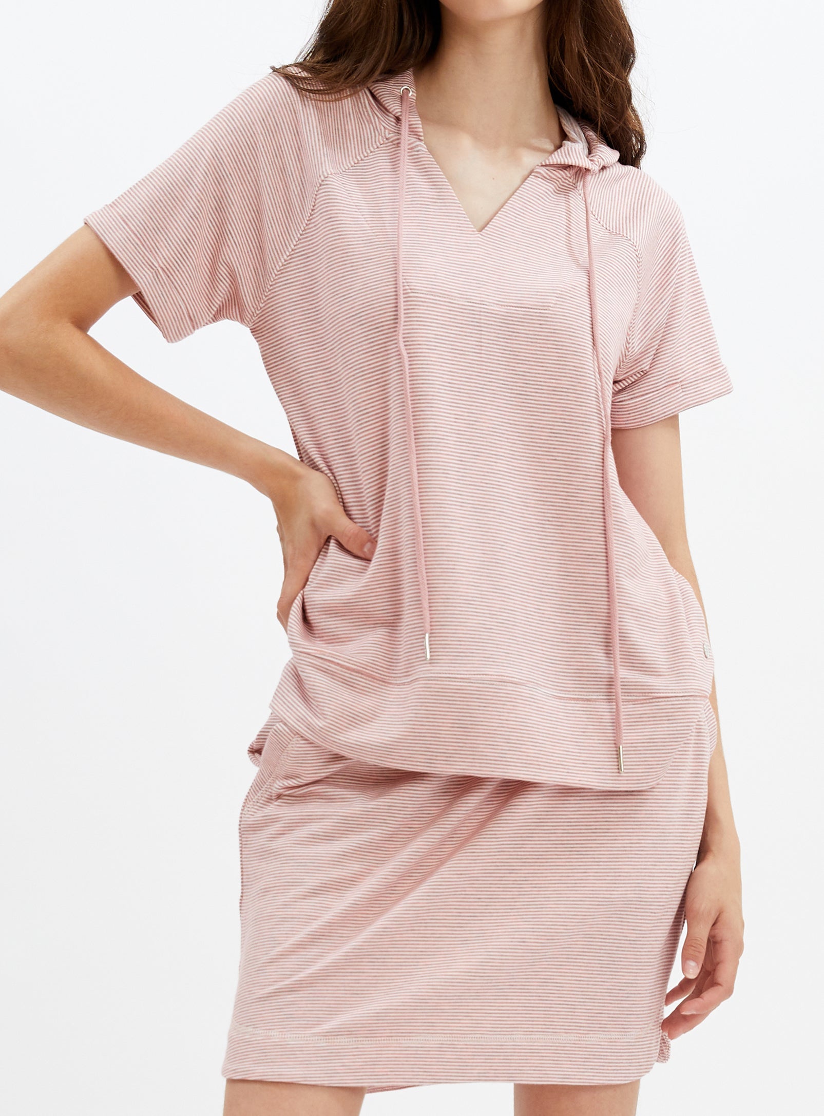 Nina | Striped baby terry skort || Nina | Jupe culotte raye en terry