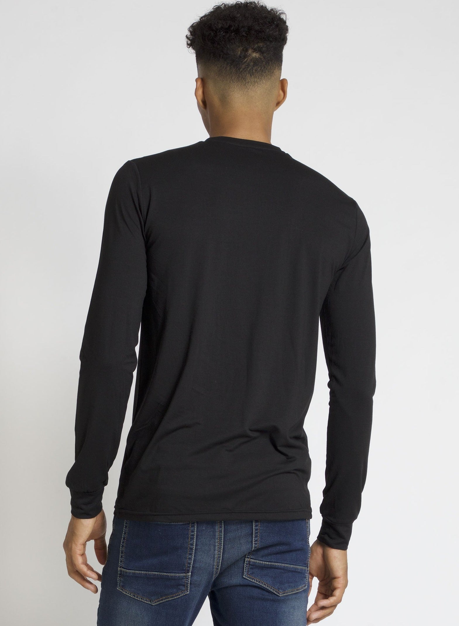 KEL | Long sleeve basic cotton crewneck T-shirt || KEL | T-shirt basique à manches longues et col rond en coton