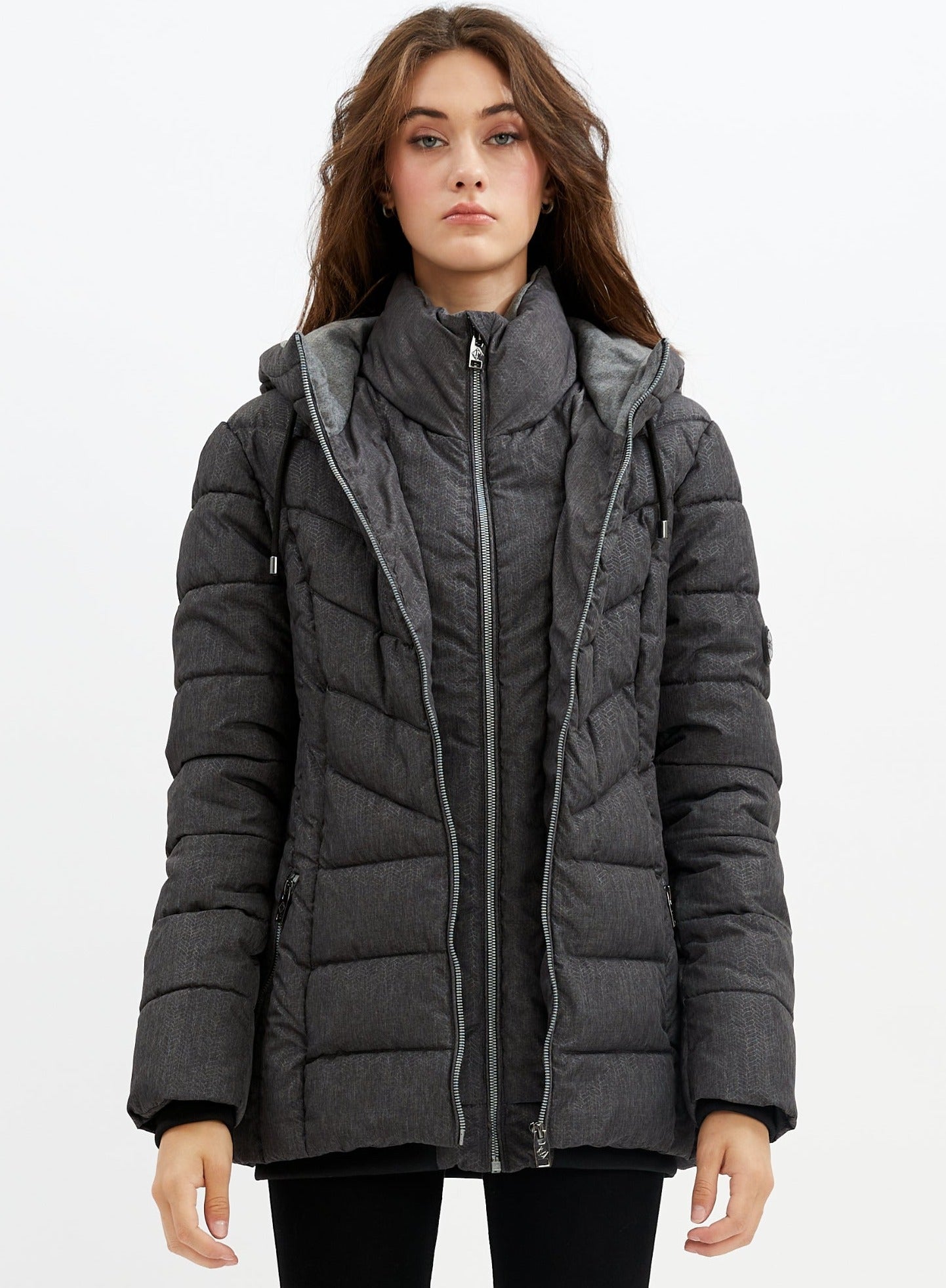 VALENTINE  | Zip front printed bomber  || VALENTINE |  Bomber imprimé zip sur le devant