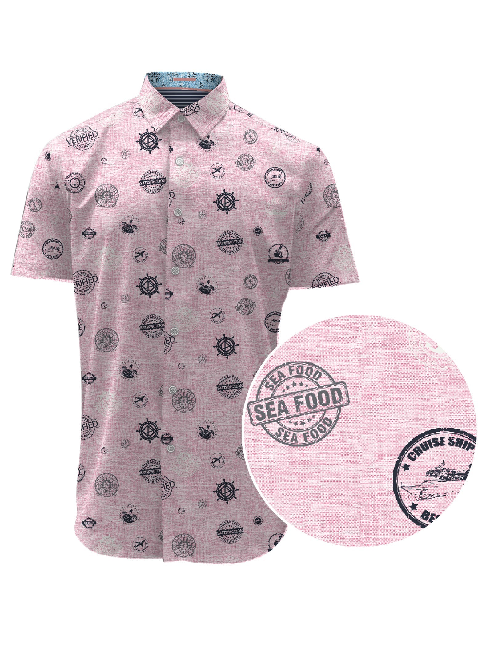 VILL | Tuck-out easy iron shirt ||VILL |  Chemise Repassage facile imprimée