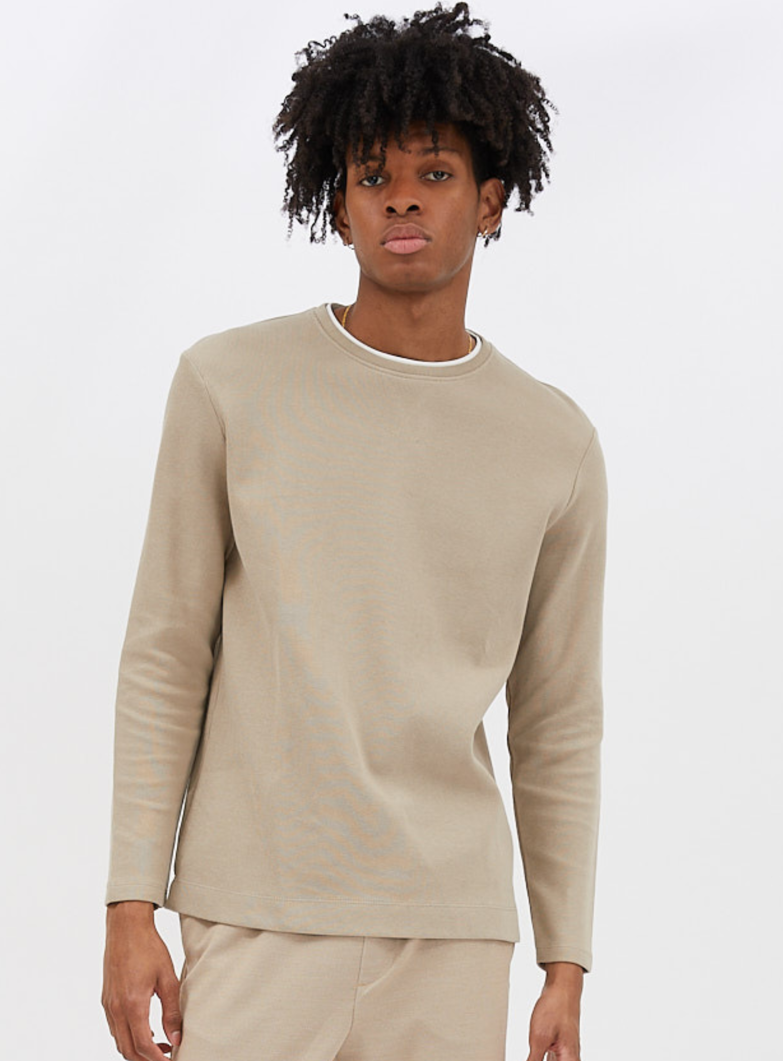 JOSH | Long Sleeve Crew Neck Rib T-shirt  ||  JOSH  | T-shirt Côtelé à Manches Longues Et Col Rond