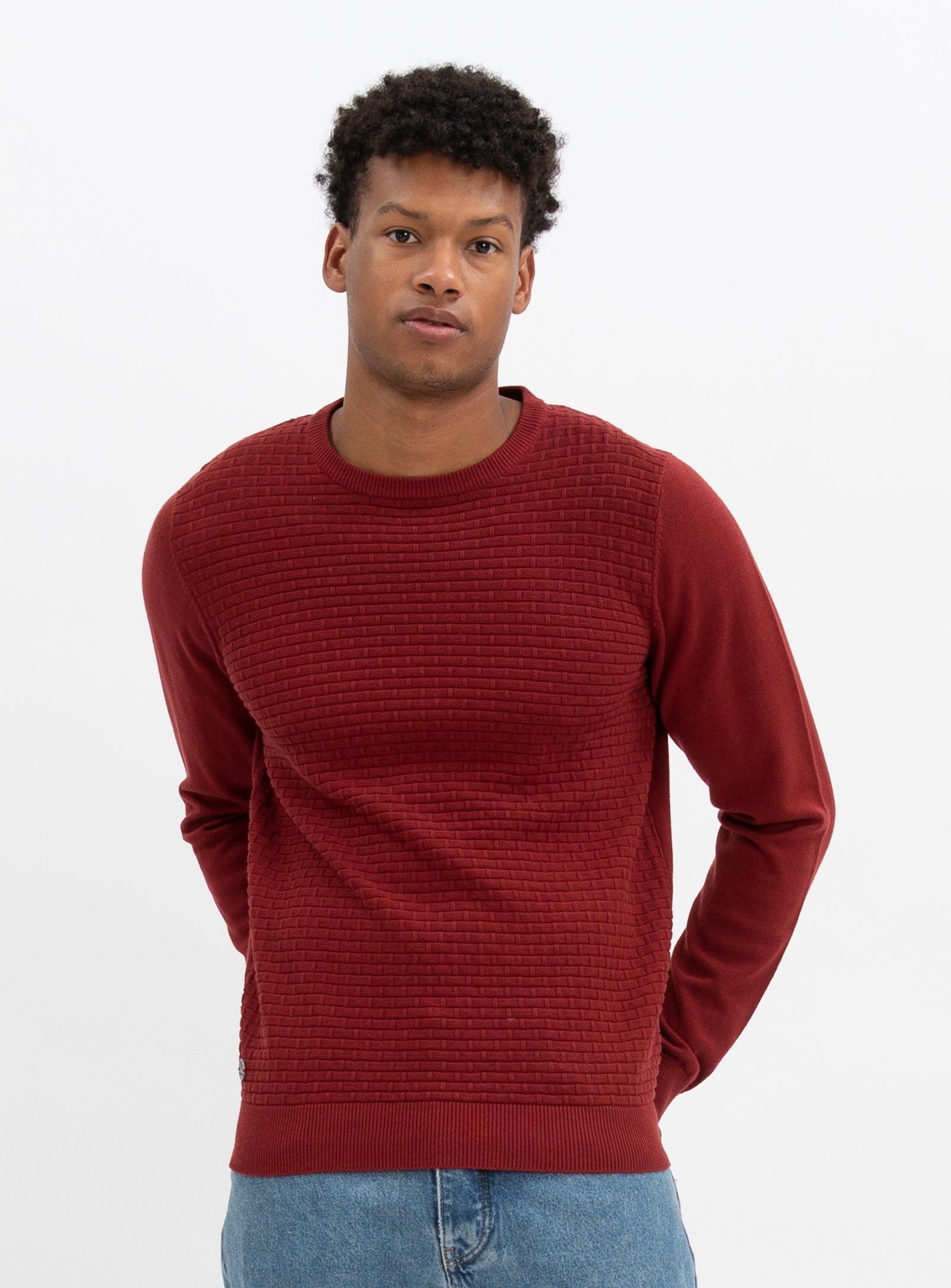 SWEN  | Cotton crewneck fine gauge sweater || SWEN |  Chandail fin en coton à col ras du cou