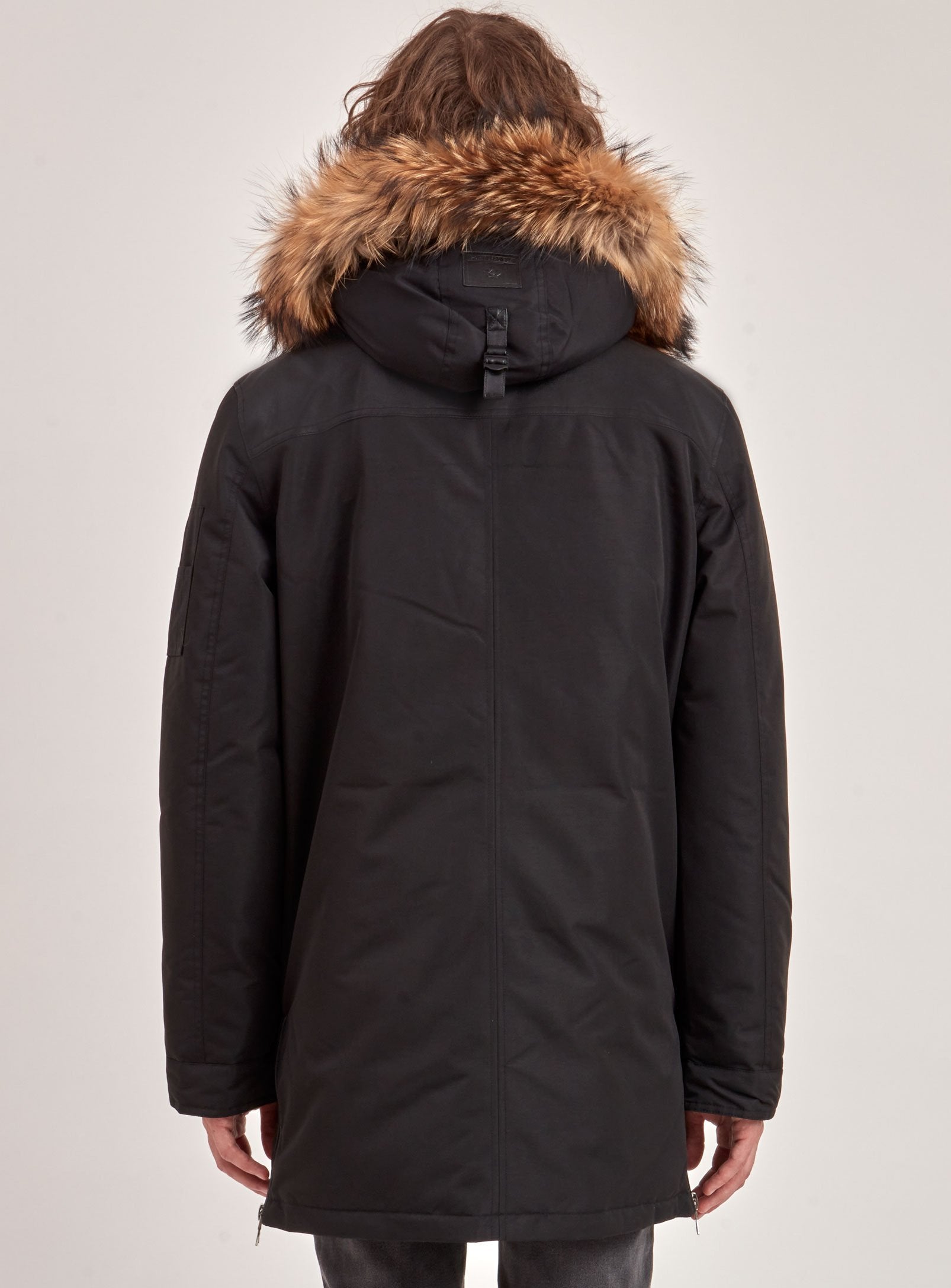 XAVIER | BLACK LABEL PREMIUM DOWN RACCOON FUR TRIM JACKET (-40°C)-BLACK||XAVIER | MANTEAU BLACK LABEL PREMIUM EN DUVET À FOURRURE DE RATON (-40°C)-NOIR