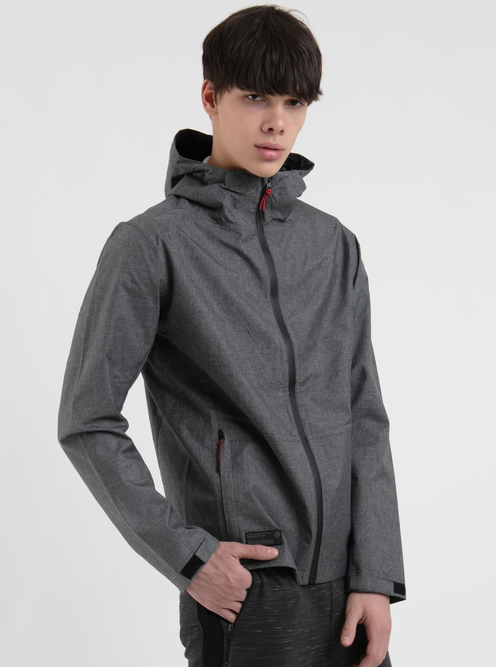 MATTEO | WINDERBREAKER-CHARCOALMIX||MATTEO | COUPE-VENT-CHARCOALMIX