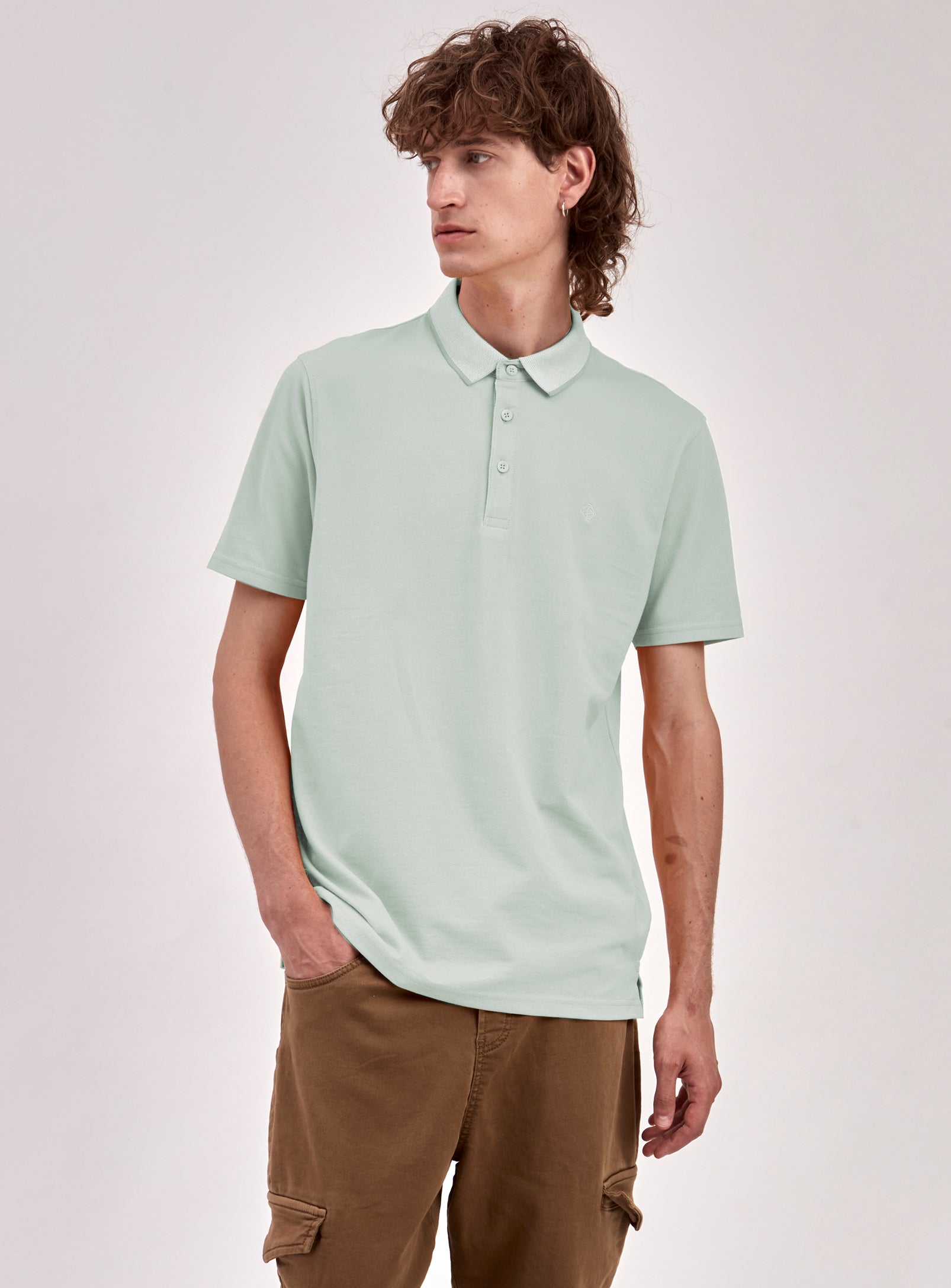 GREG | Two-tones pique polo || GREG | Polo point zéro