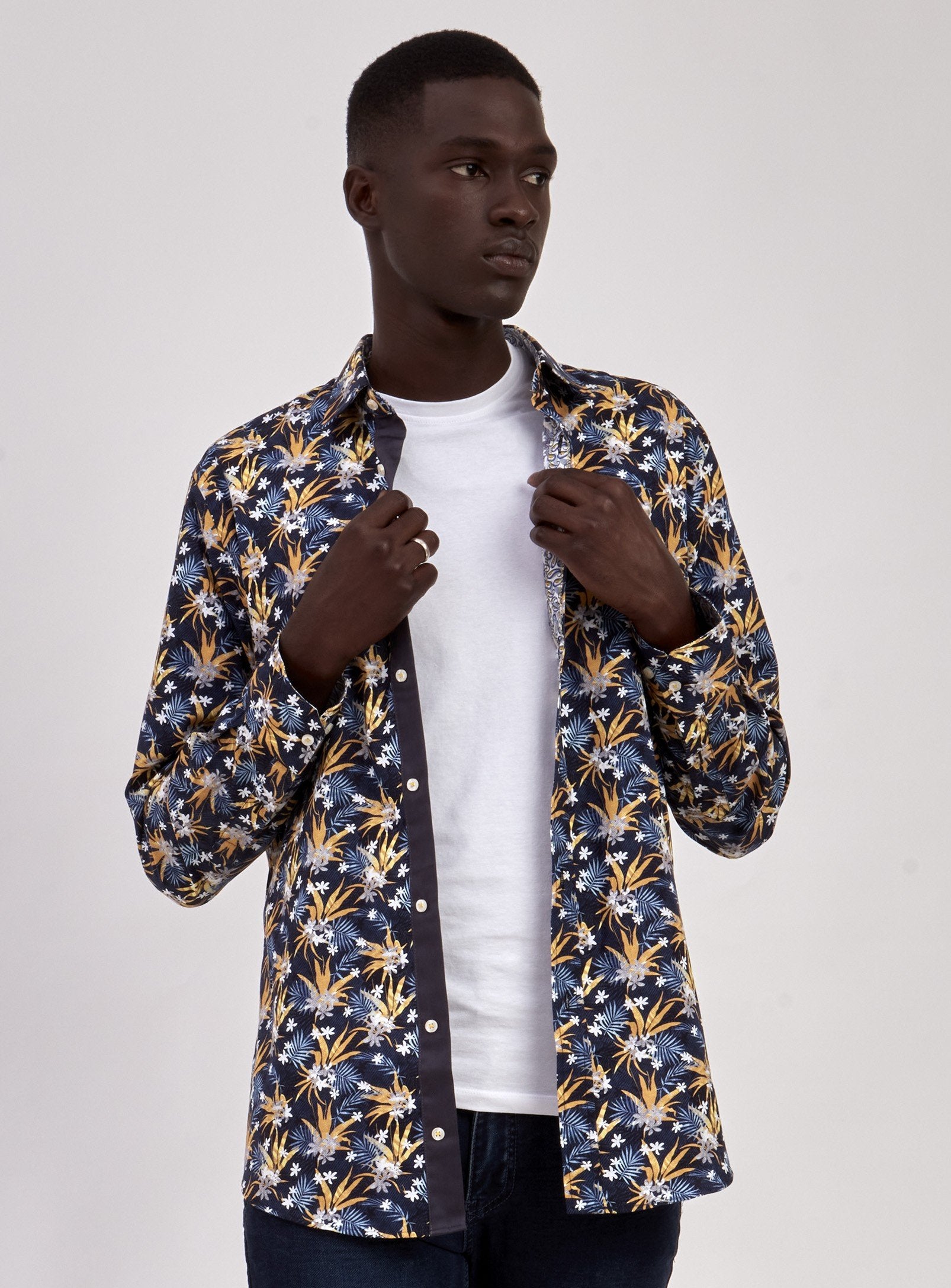 SEMI-FIT SHIRT | BLK-BLACK