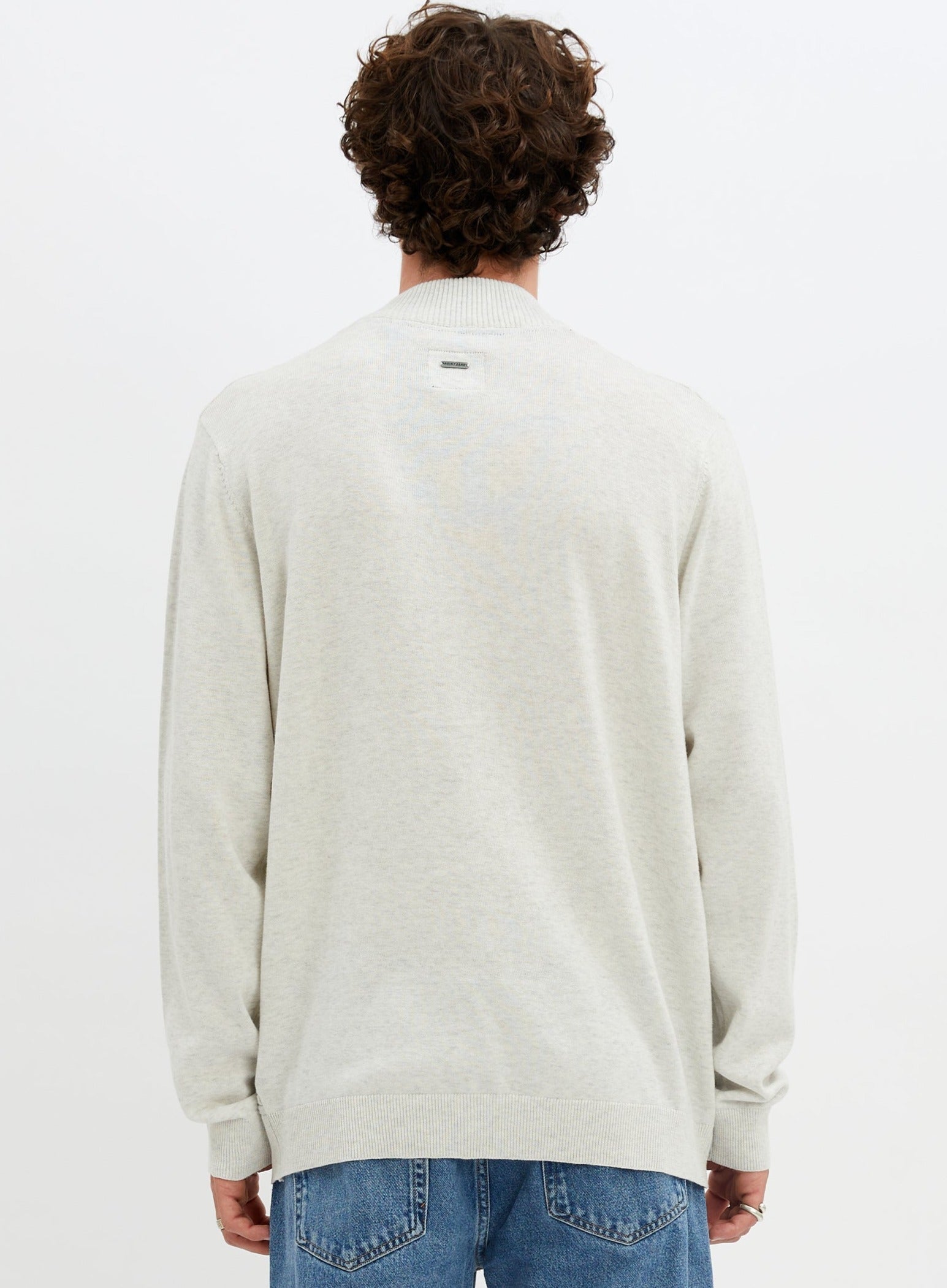 NOLAN  | Nolan cotton mock neck fine gauge sweater || NOLAN  |  Chandail fin en coton à col roulé