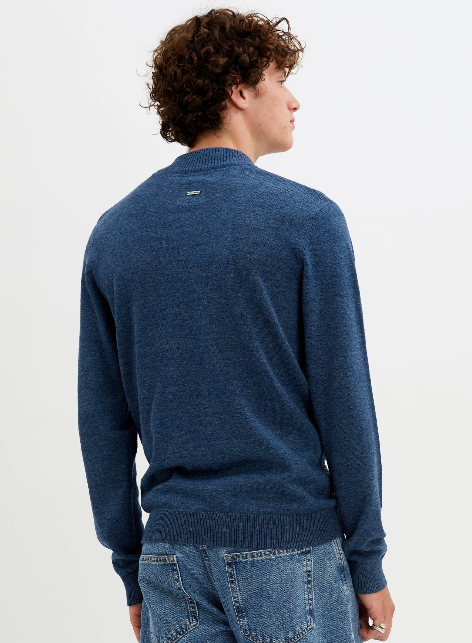 NOLAN  | Nolan cotton mock neck fine gauge sweater || NOLAN  |  Chandail fin en coton à col roulé