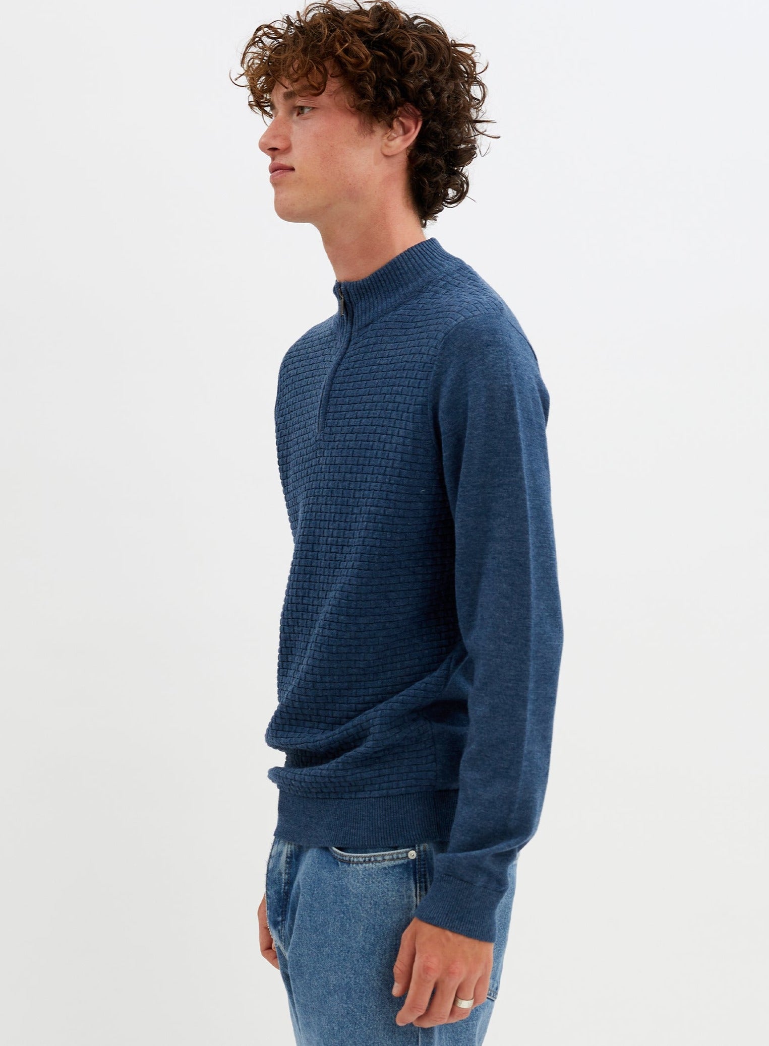 NOLAN  | Nolan cotton mock neck fine gauge sweater || NOLAN  |  Chandail fin en coton à col roulé