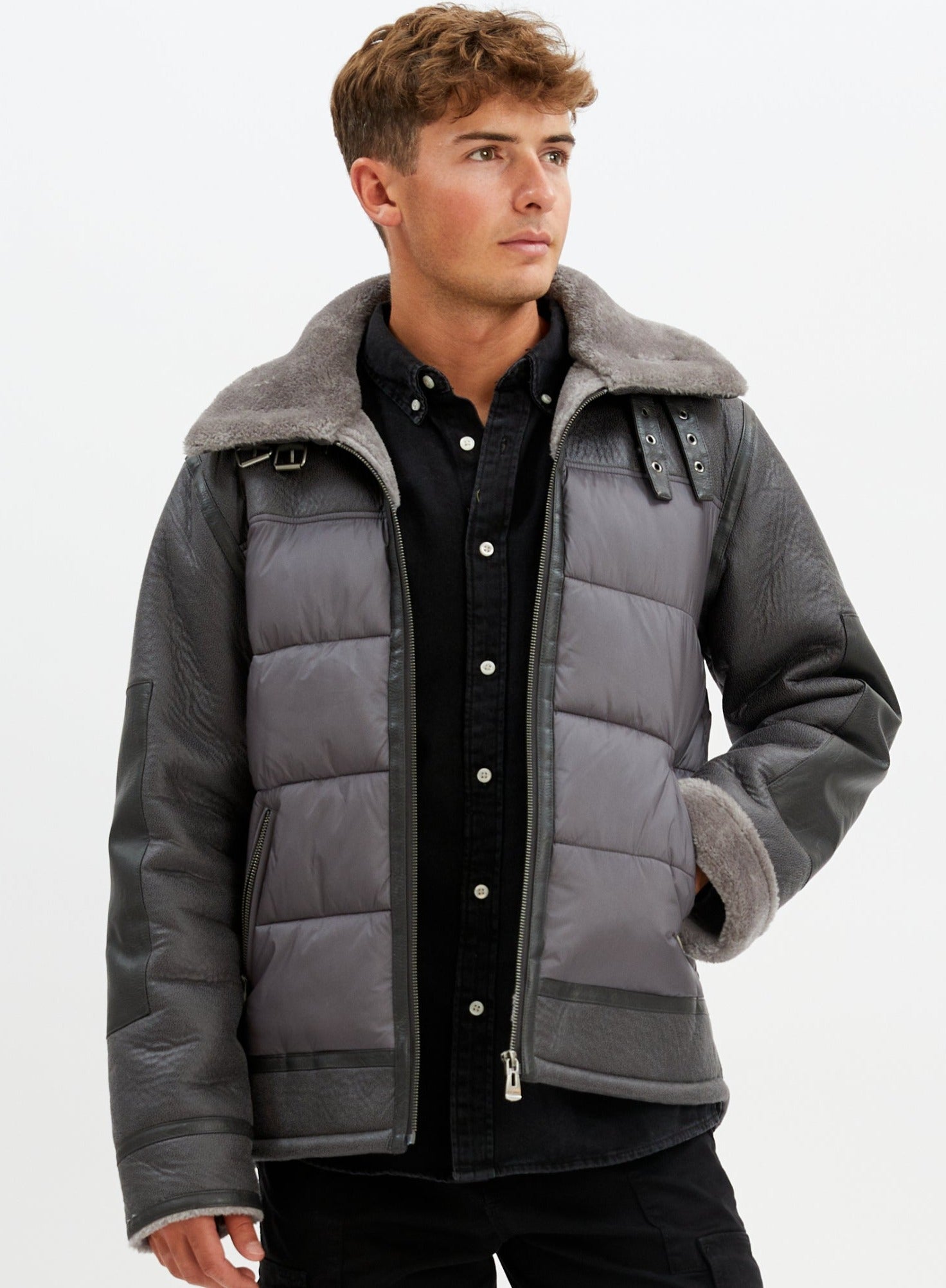 CORENTINE | Cut and sew vegan suede jacket || CORENTINE | Veste en daim vegan coupé-cousu