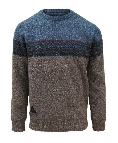 SEBASTIAN | Jacquard crew neck sweater || SEBASTIAN | Pull à col rond en jacquard