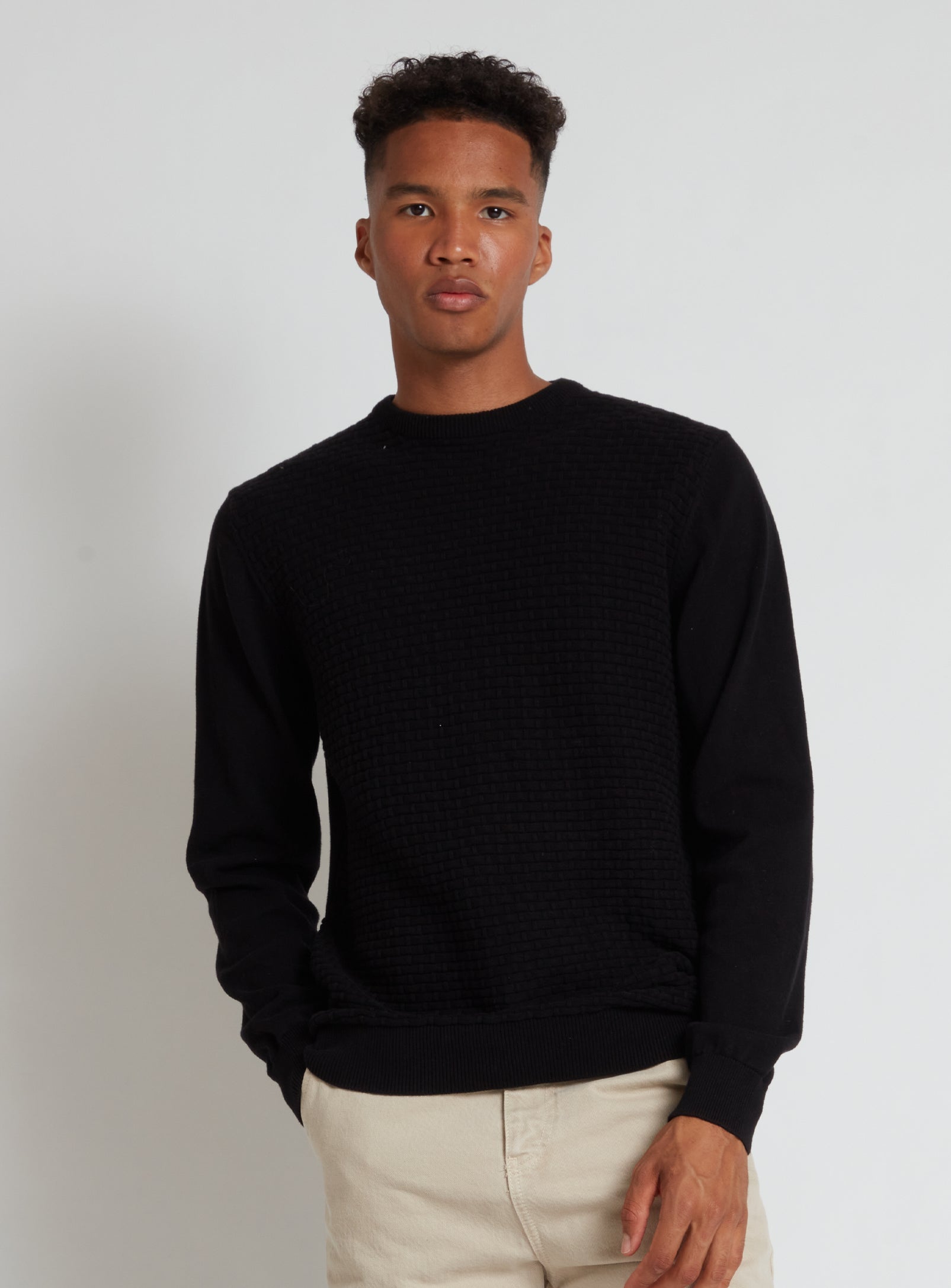 SWEN  | Cotton crewneck fine gauge sweater || SWEN |  Chandail fin en coton à col ras du cou