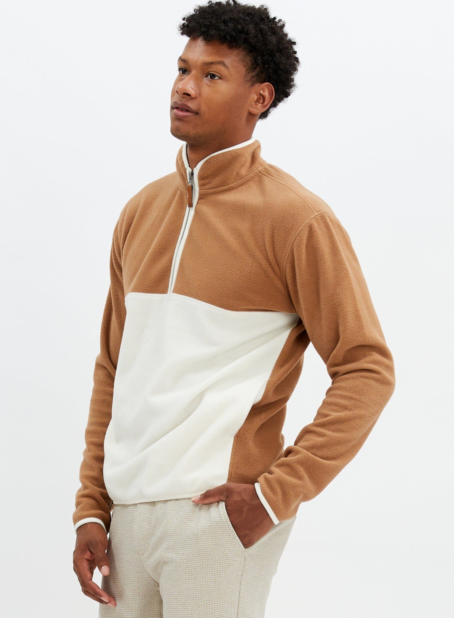 JOSEPH | color block micro polar pullover fleece || JOSEPH | molleton micro polaire doux