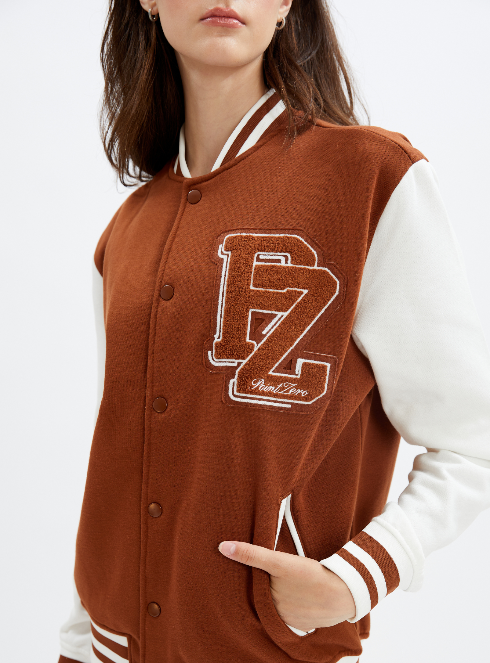 YORKDALE | Varsity unisex sweatshirt fleece jacket || YORKDALE | Veste unisexe molletonnée style universitaire