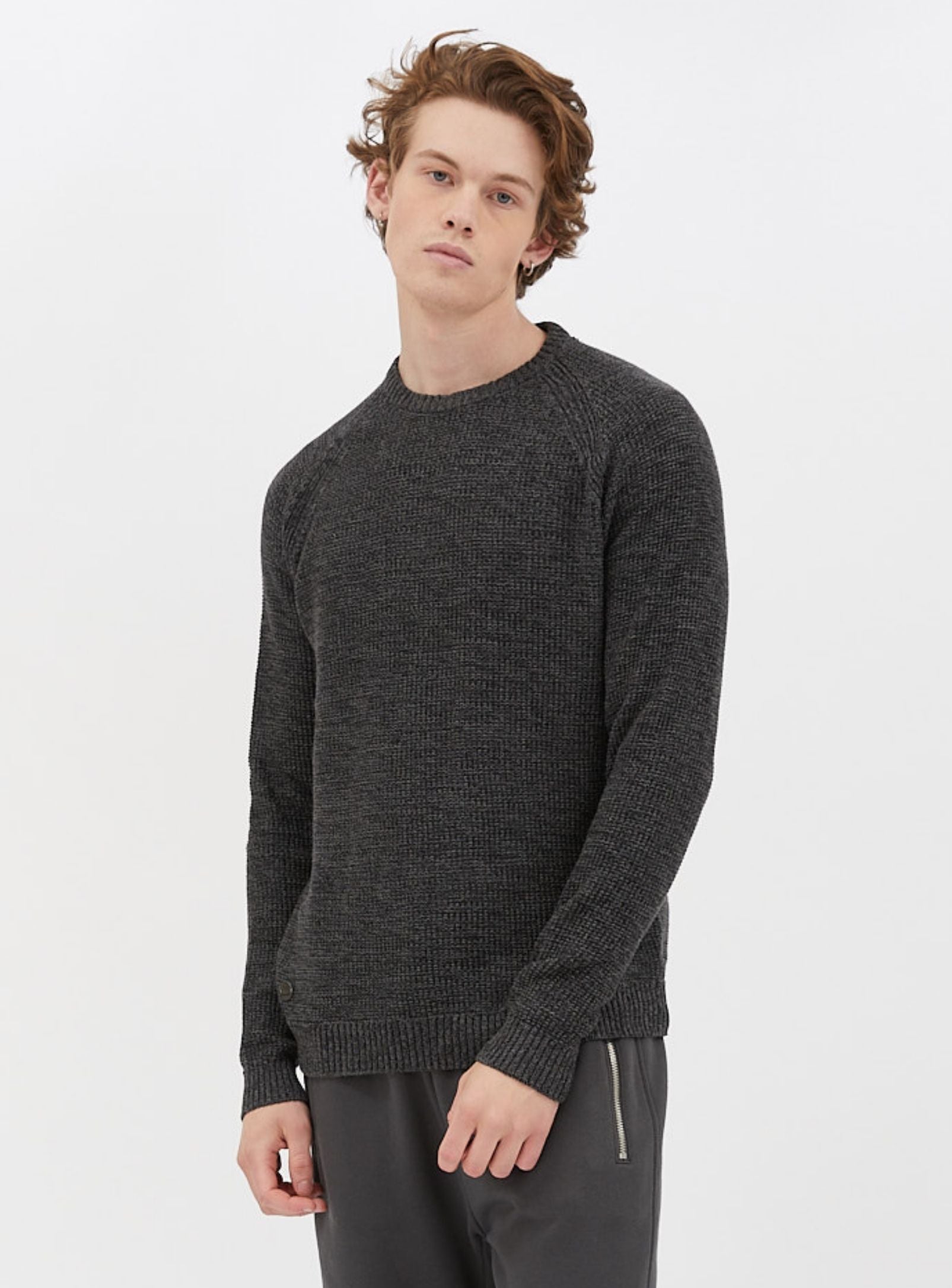 SEMIL | Cotton crewneck raglan sweater||SEMIL | Chandail raglan en coton à col ras du cou