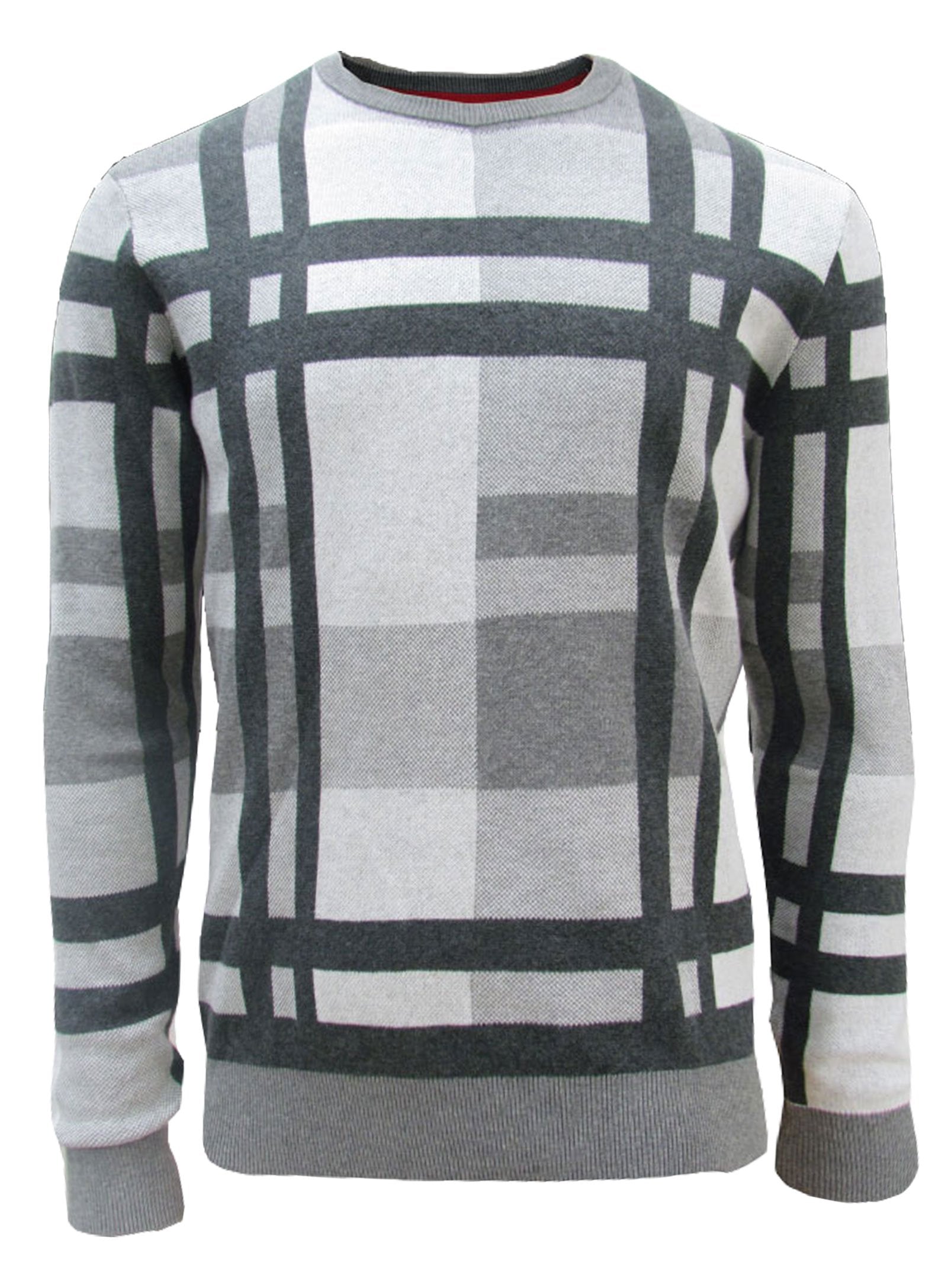 JETT | CHECKERED COTTON FINE GAUGE SWEATER||JETT | CHANDAIL FIN EN COTON À CARREAUX