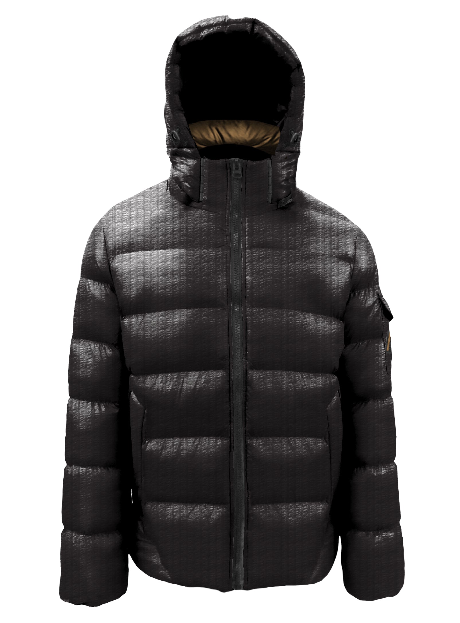 TREBORN  | Seersucker nylon puffer jacket || TREBORN  | Doudoune en nylon seersucker