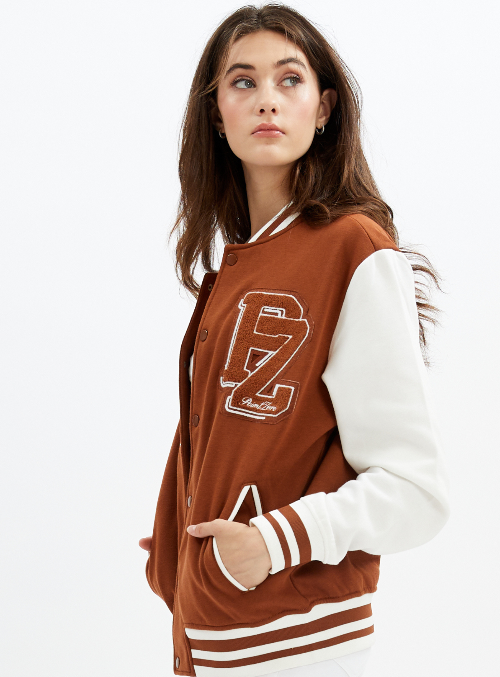 YORKDALE | Varsity unisex sweatshirt fleece jacket || YORKDALE | Veste unisexe molletonnée style universitaire