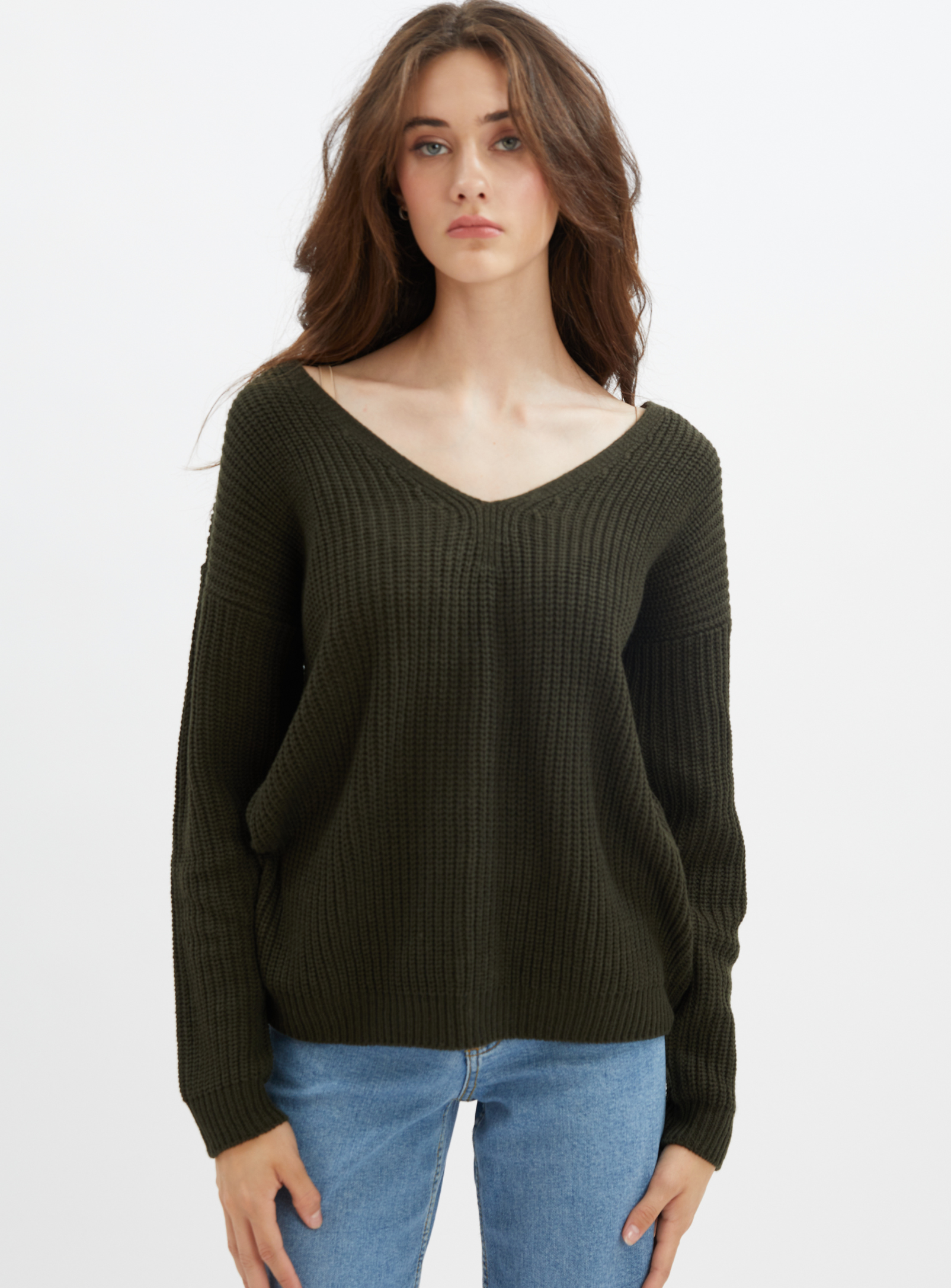 JUDIA | Lace up back sweater || JUDIA | Pull à lacets dans le dos