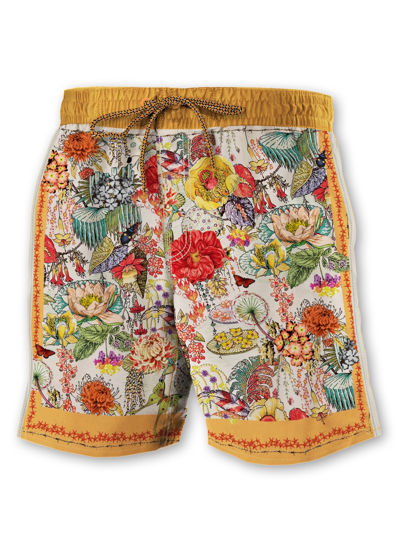 CABANO | Recycled seersucker floral swim shorts || CABANO | Short de bain à fleurs en seersucker recyclé