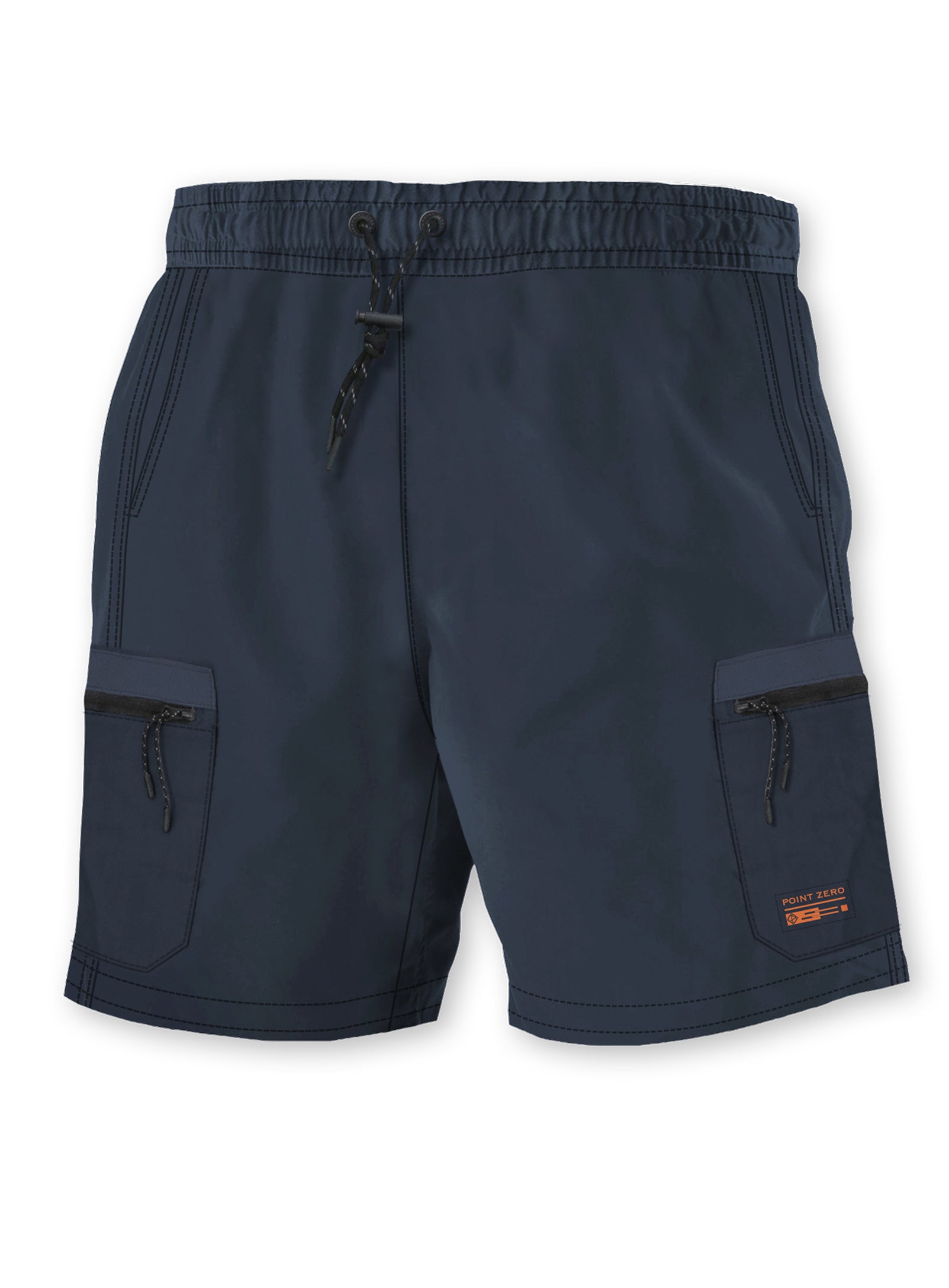 JUNI | Wrinkle nylon cargo swim shorts  || JUNI | short de bain  cargo en nylon froissé