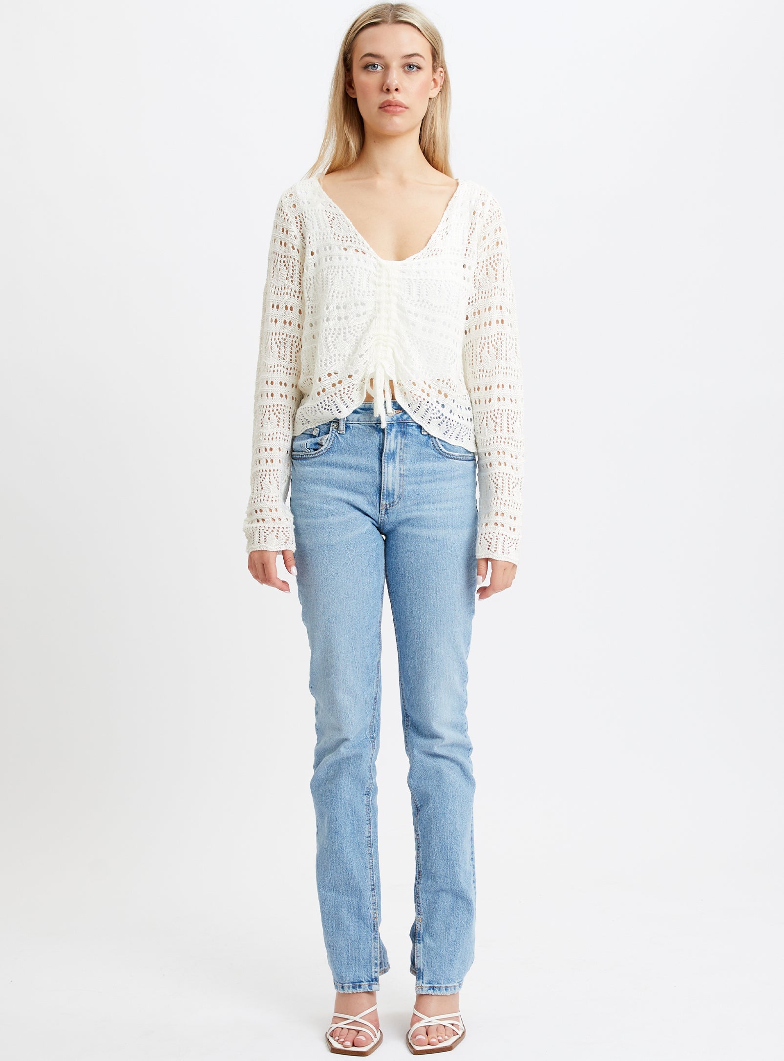 CARRIE | V-neck crochet sweater || CARRIE | Pull en crochet a col en V