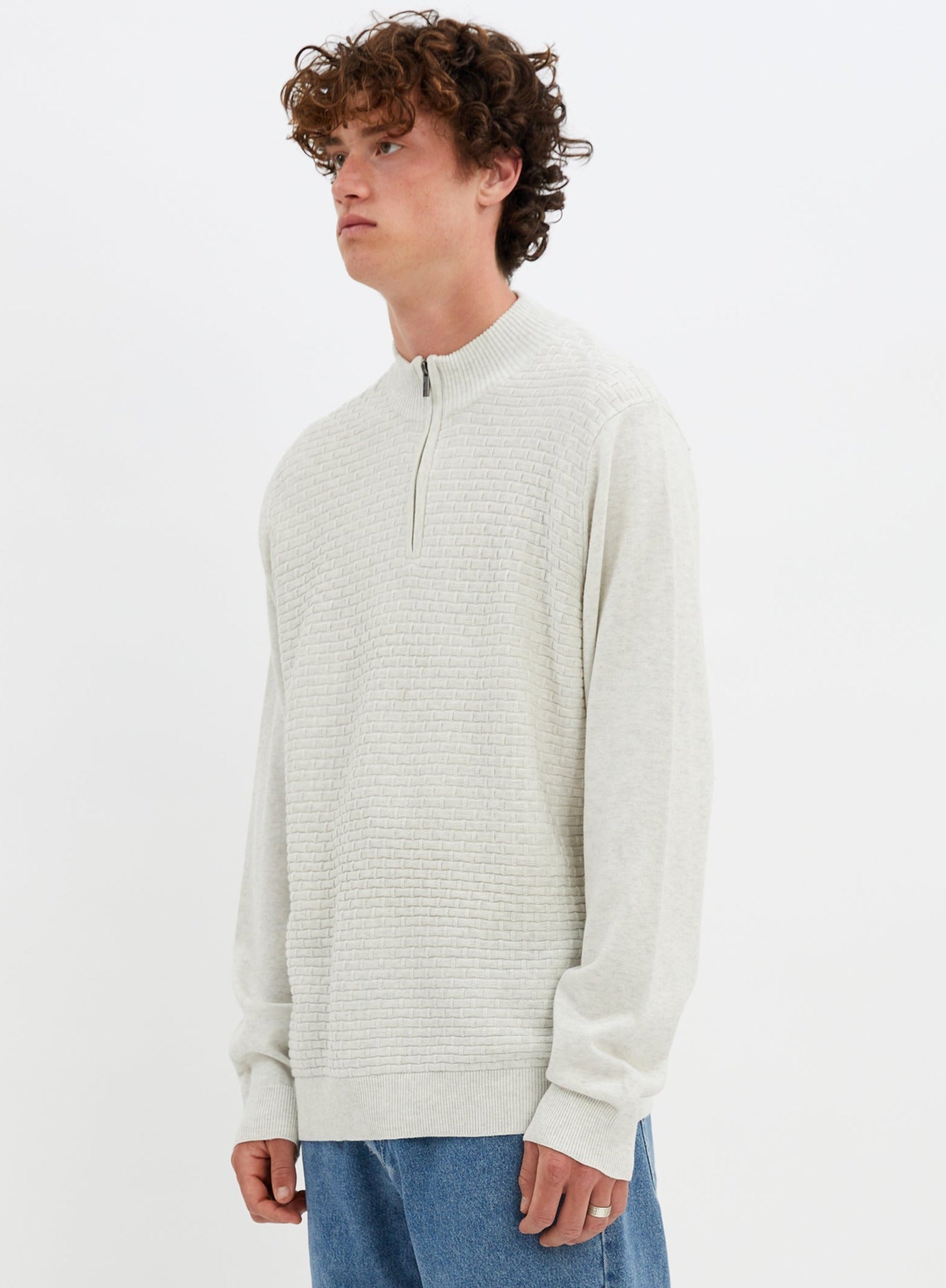 NOLAN  | Nolan cotton mock neck fine gauge sweater || NOLAN  |  Chandail fin en coton à col roulé