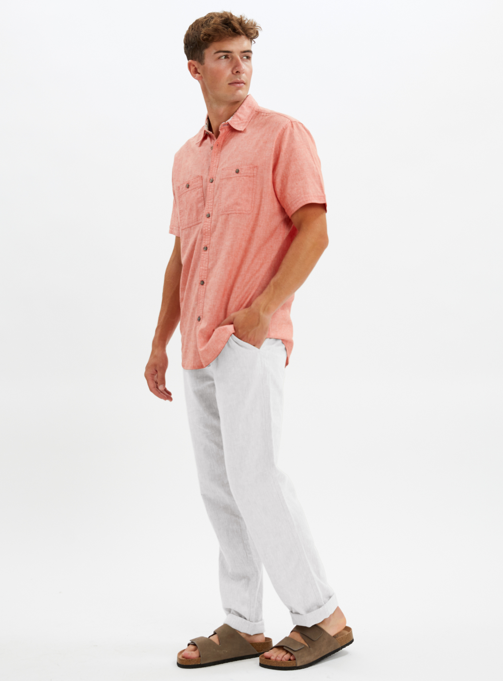 LINEKER | Two tone linen pants || LINEKER | Pantalon deux ton en lin