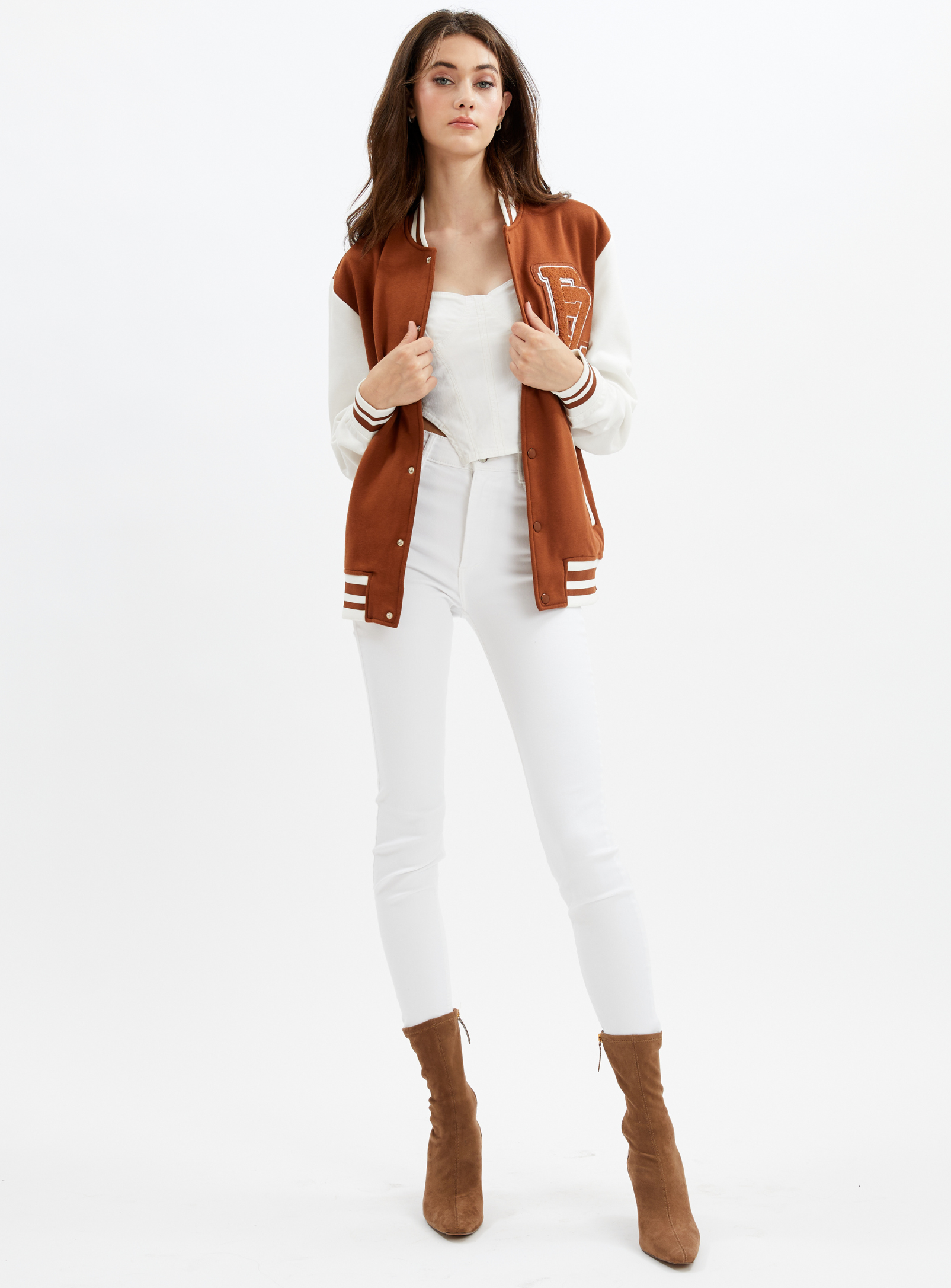 YORKDALE | Varsity unisex sweatshirt fleece jacket || YORKDALE | Veste unisexe molletonnée style universitaire