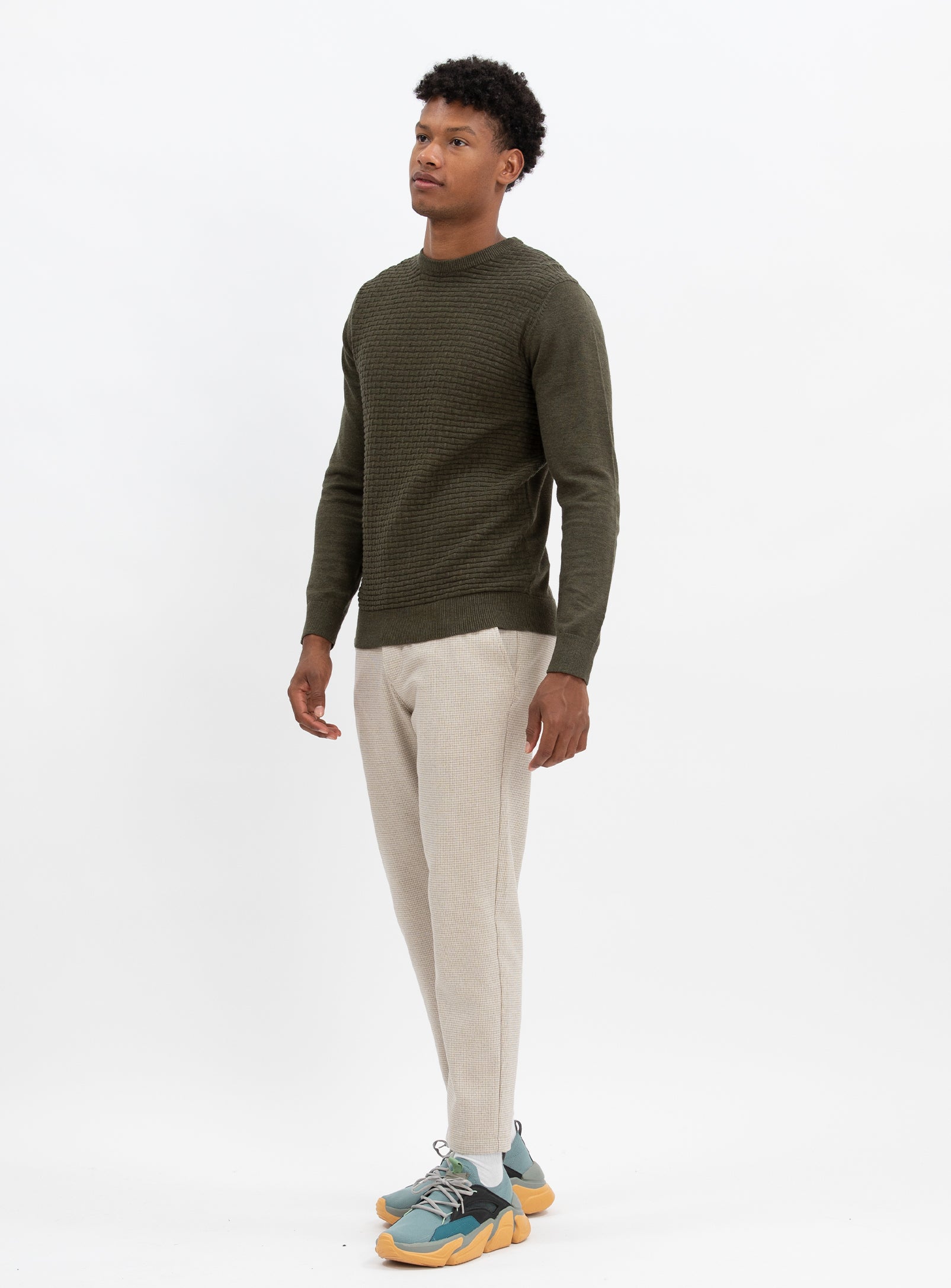 SWEN  | Cotton crewneck fine gauge sweater || SWEN |  Chandail fin en coton à col ras du cou
