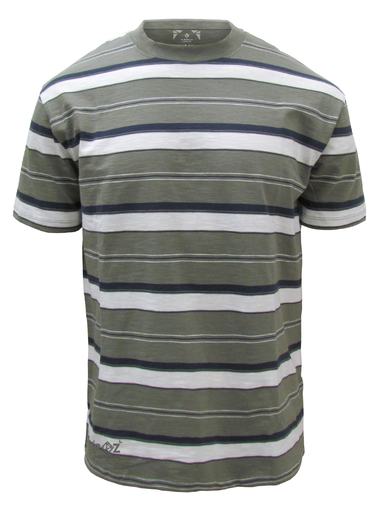 BYL | Short sleeve crewneck stripes t-shirt || BYL | T-shirt manches courtes col rond rayures