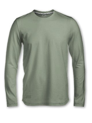 KEL | Long sleeve basic cotton crewneck T-shirt || KEL | T-shirt basique à manches longues et col rond en coton