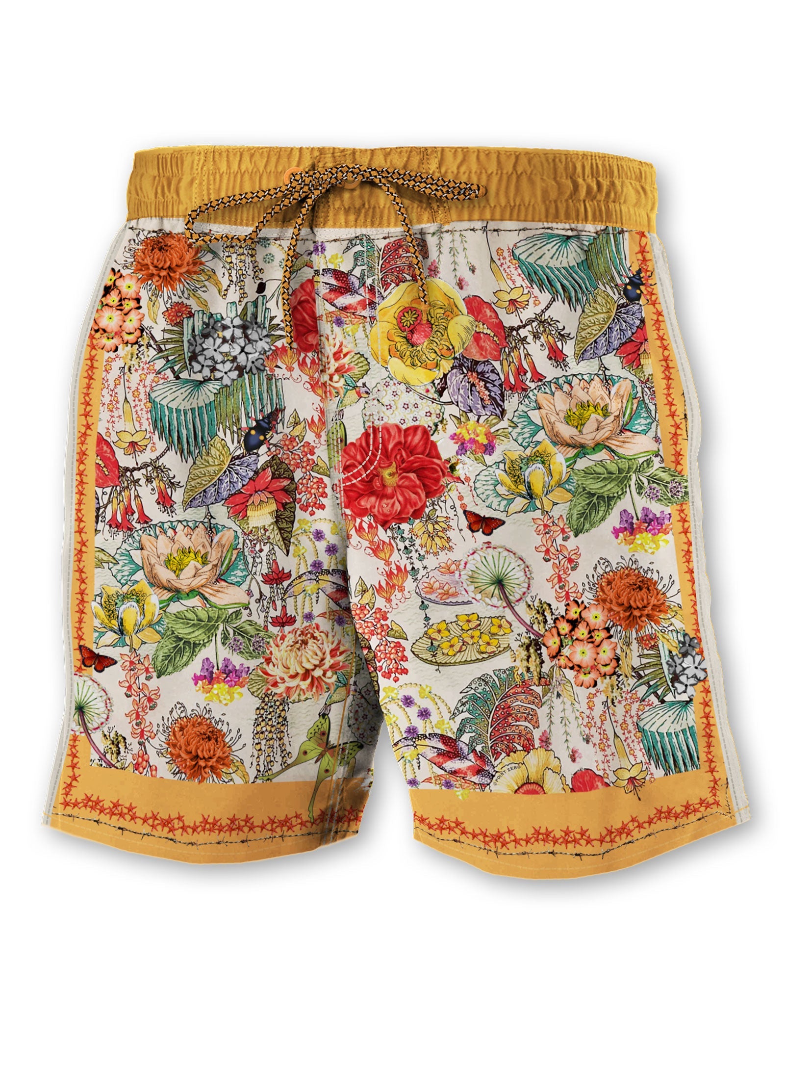 CABANO | Recycled seersucker floral swim shorts || CABANO | Short de bain à fleurs en seersucker recyclé
