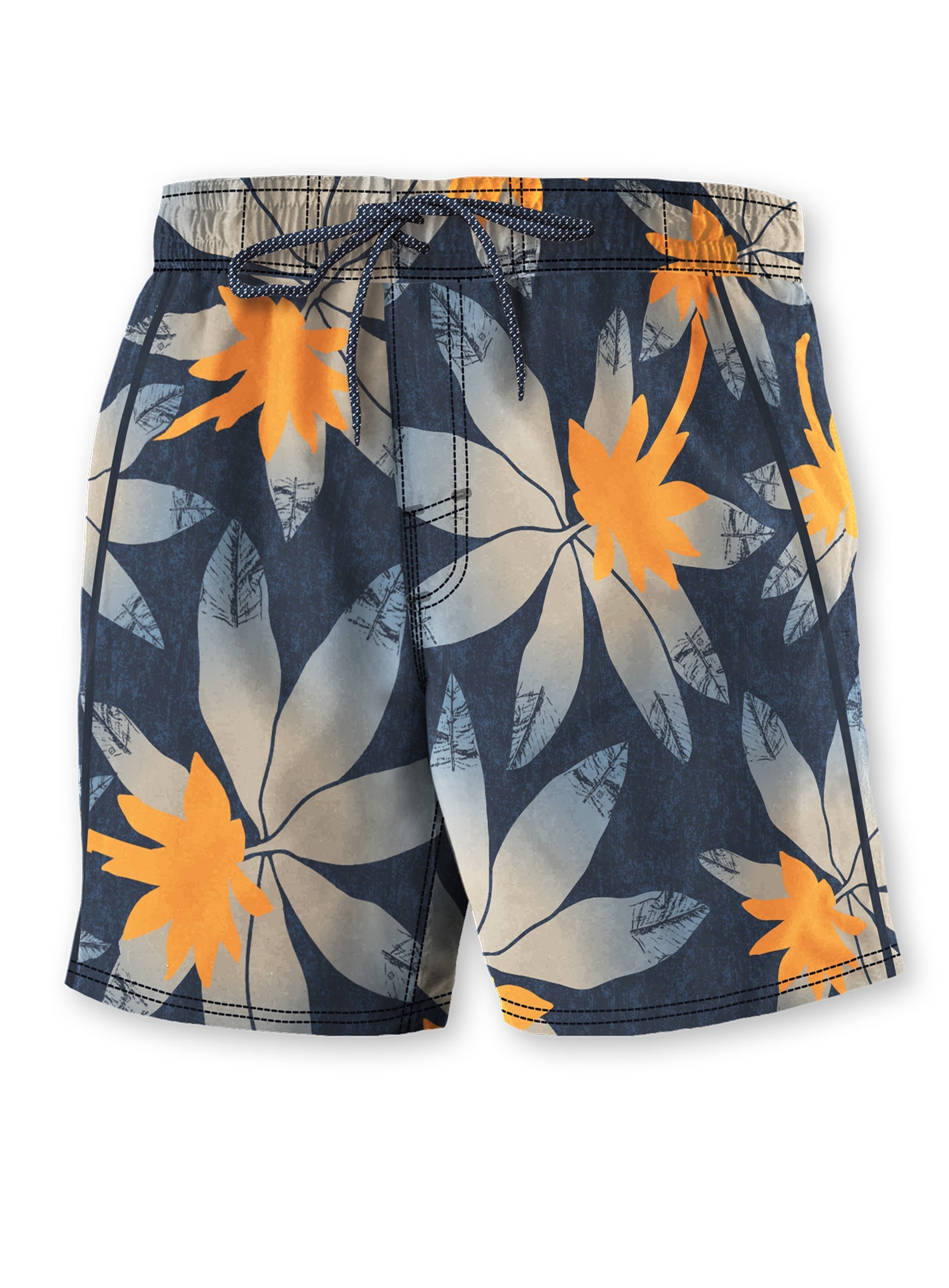 ASTORIO |  Recycled 4 way stretch microfiber floral swim shorts || ASTORIO | Short de bain fleuri en microfibre stretch 4 directions recyclée