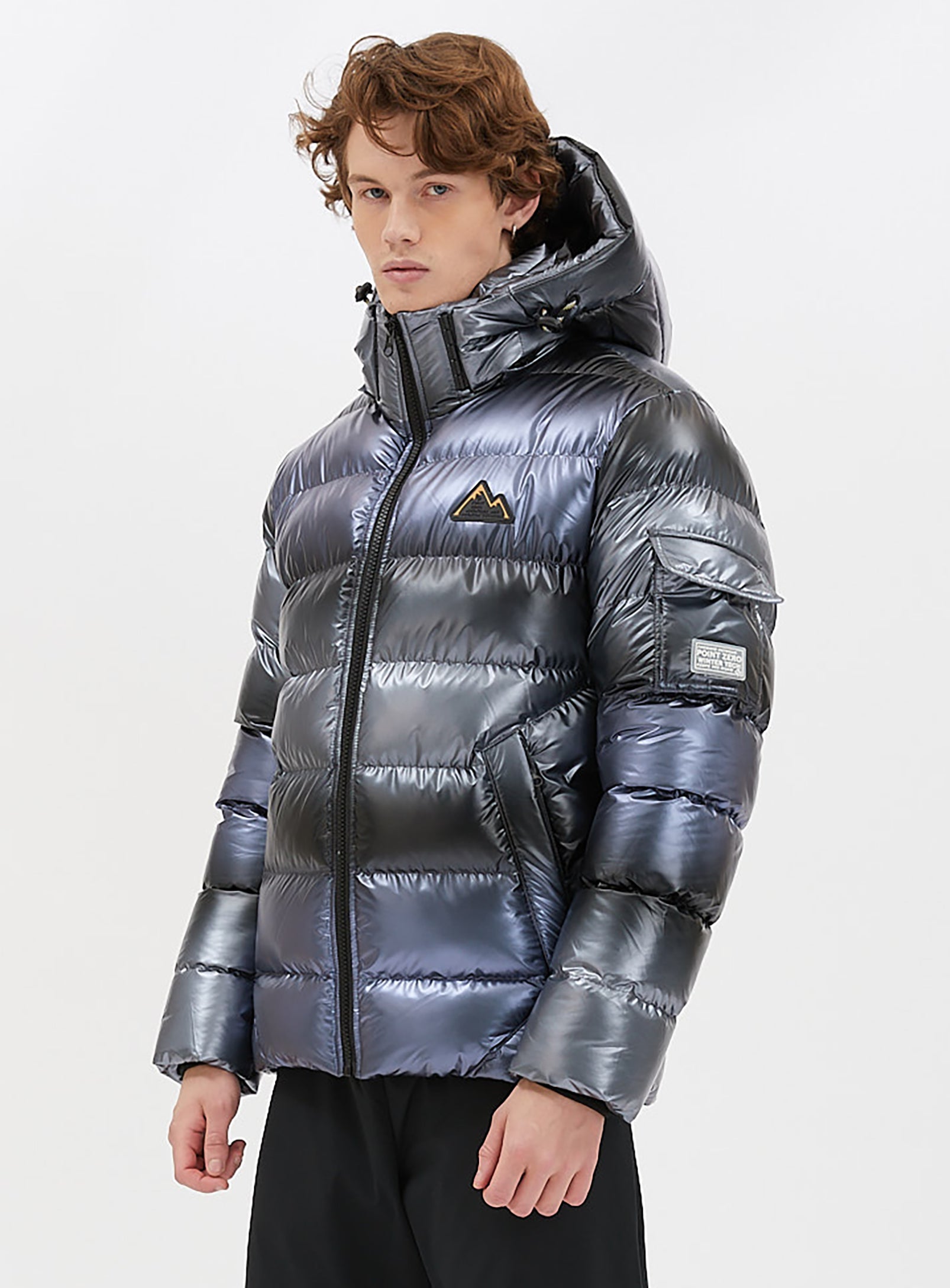 ANOUK | PU coated tie-dye effect quilted puffer jacket|| ANOUK | Doudoune matelassée effet tie-dye enduit PU avec veste