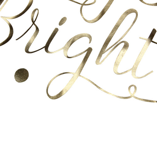 48�� Ivory White Merry and Bright Christmas Tree Skirt