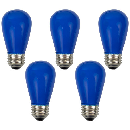 Pack of 25 Opaque LED S14 Blue Christmas Replacement Bulbs