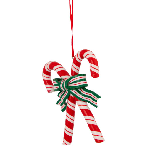5.25" Red and White Candy Cane Christmas Ornament