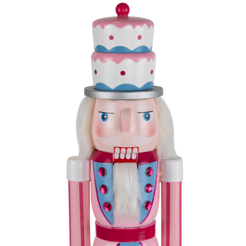 Cake King Nutcracker Christmas Figure - 15" - Pink and Blue