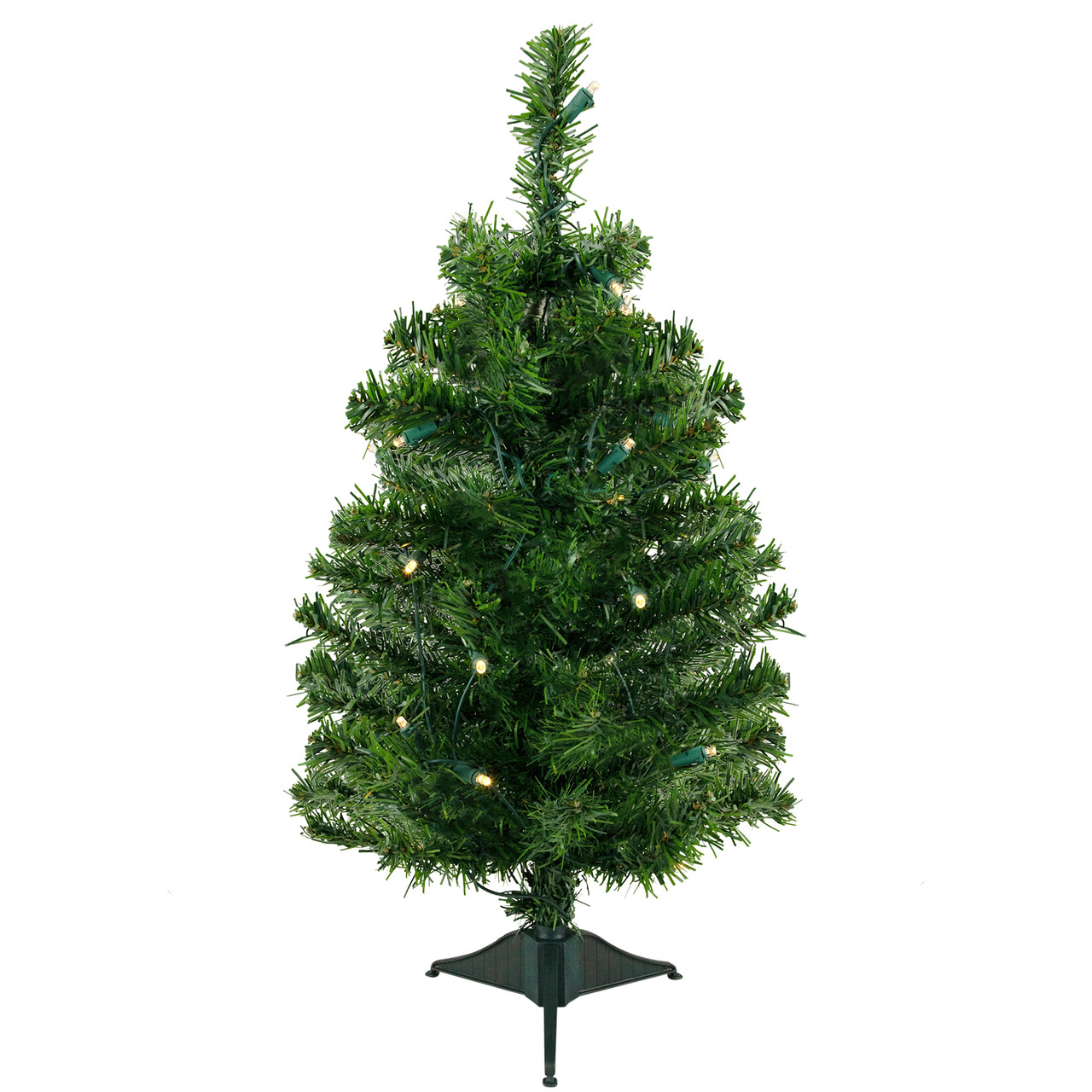 2' Pre-Lit Medium Mixed Classic Pine Artificial Christmas Tree - Warm White LED Lights