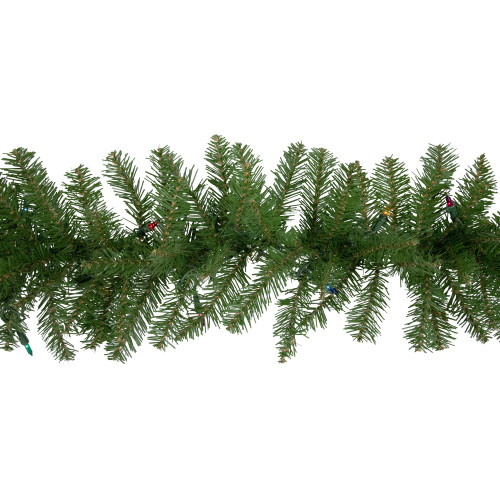 9' x 10 Pre-Lit Rockwood Pine Artificial Christmas Garland, Multi Lights