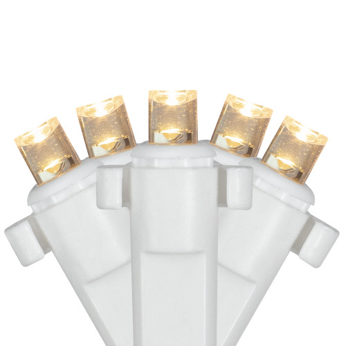 4' x 6' Warm White LED Wide Angle Net Style Christmas Lights, White Wire