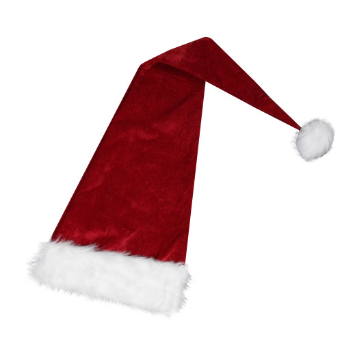 Red and White Extra Long Unisex Adult Christmas Santa Hat Costume Accessory - One Size
