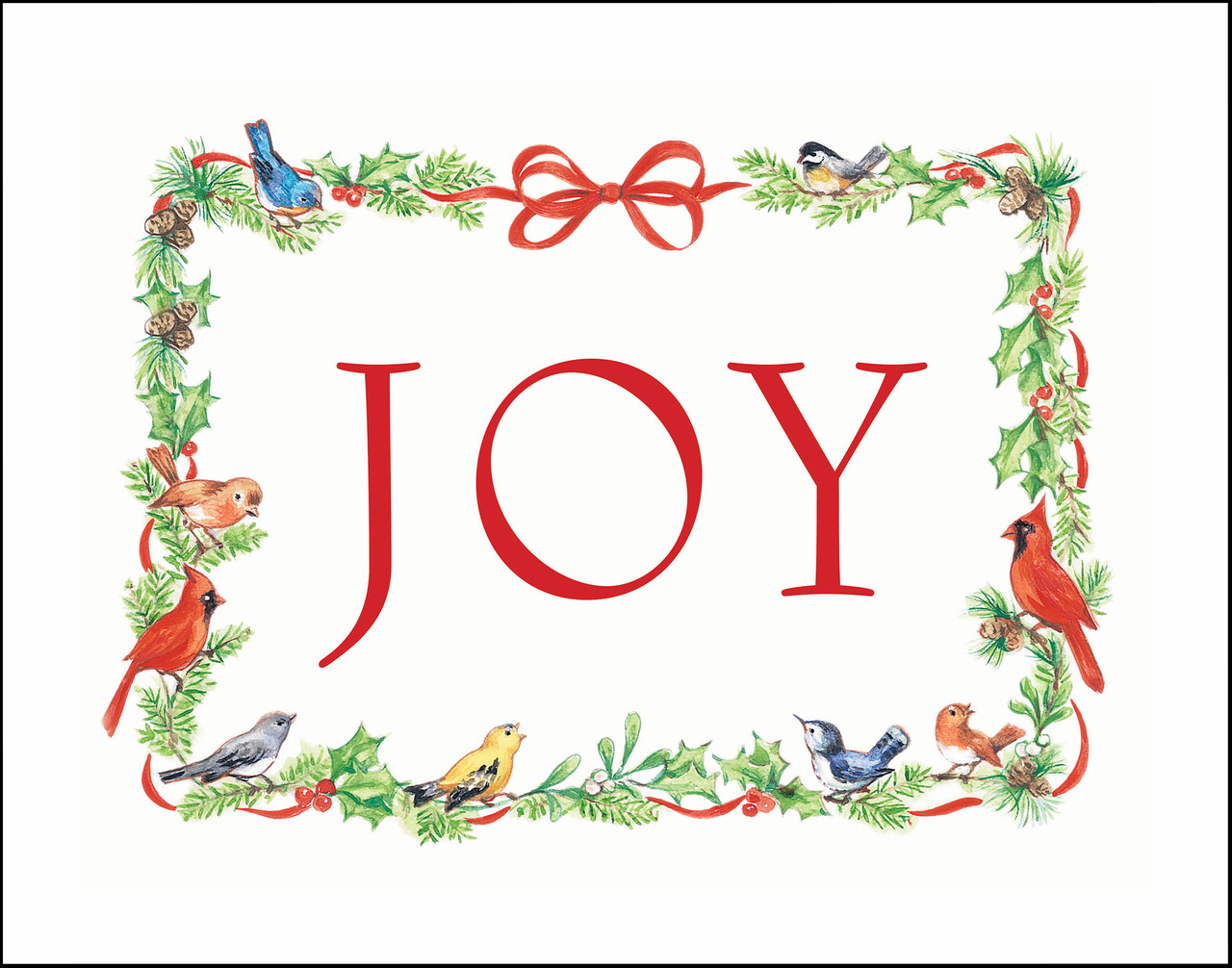 Joy Christmas Holiday Wall Decor Art Print