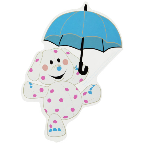 Spotted Elephant Misfit Double Sided Gel Christmas Window Cling Decoration