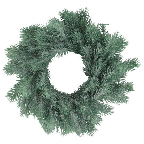 Traditional Frosted Green Pine Decorative Christmas Wreath - 12" - Unlit