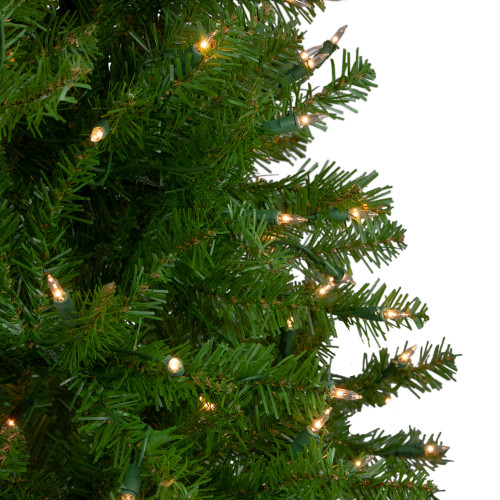 4' Pre-Lit Full Northern Pine Artificial Christmas Tree, Clear Lights