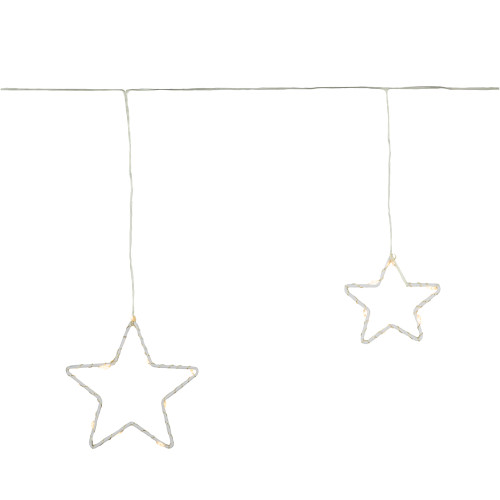 LED Lighted Stars Christmas Garland, 4ft, Warm White Lights