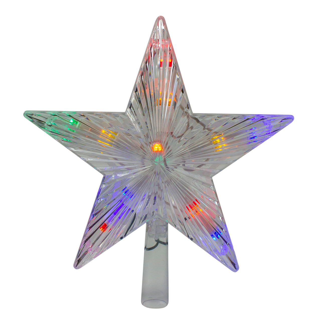 9.5" Lighted Color Changing 5 Point Star Tree Topper - White and Blue LED Lights